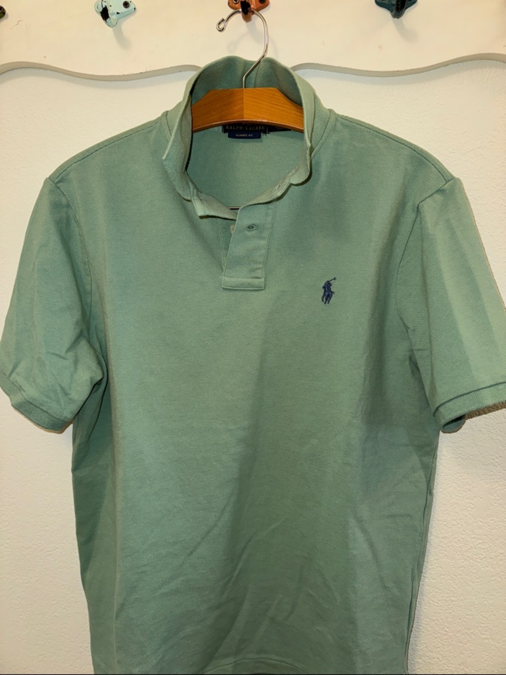 Ralph Lauren Short-Sleeve Polo in Sage Green with Navy Logo NWOT